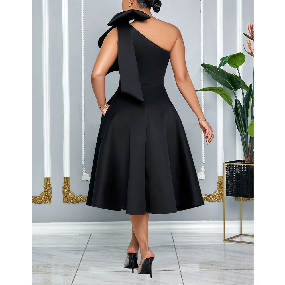 MALYBGG Fashion Women's Solid Color Sexy Evening Dress 7011LY