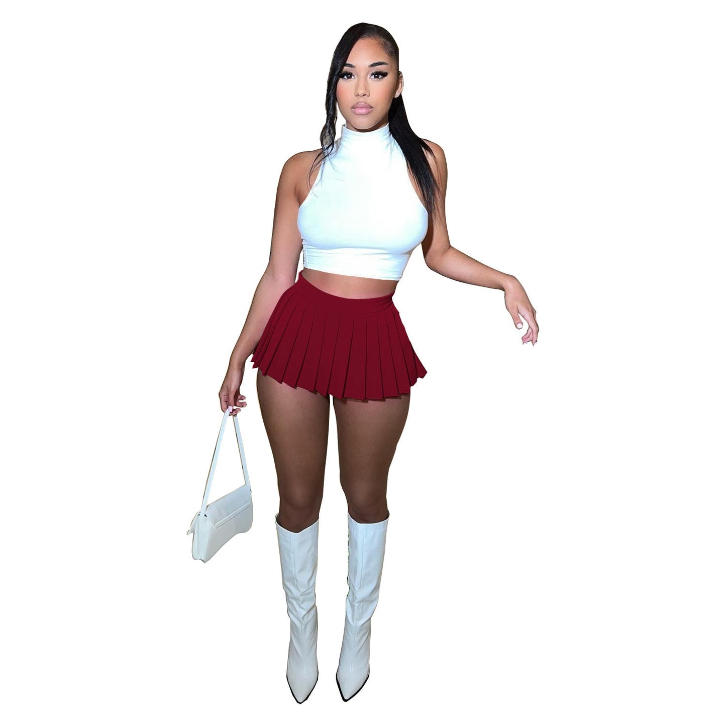 MALYBGG fashion-high-waisted-pleated-mini-skirt-1347ly-copy