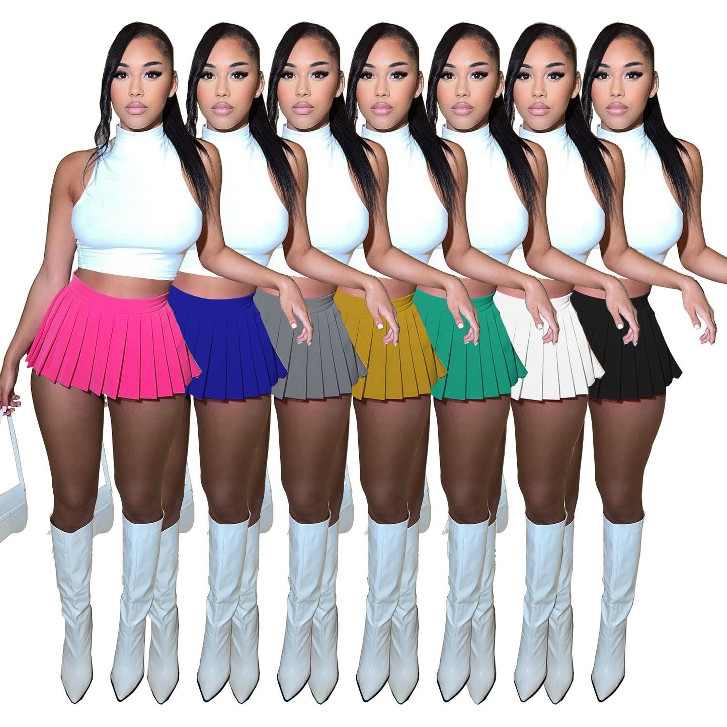 MALYBGG fashion-high-waisted-pleated-mini-skirt-1347ly-copy
