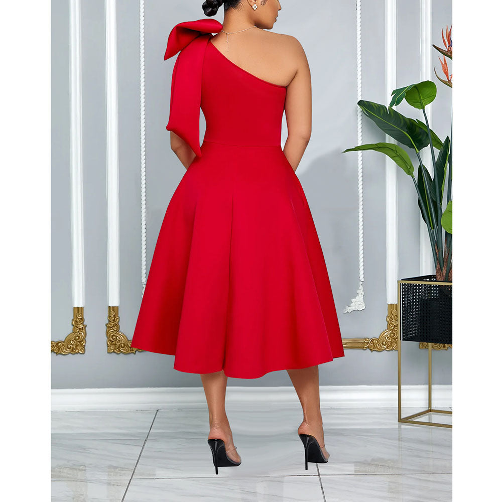 MALYBGG Fashion Women's Solid Color Sexy Evening Dress 7011LY