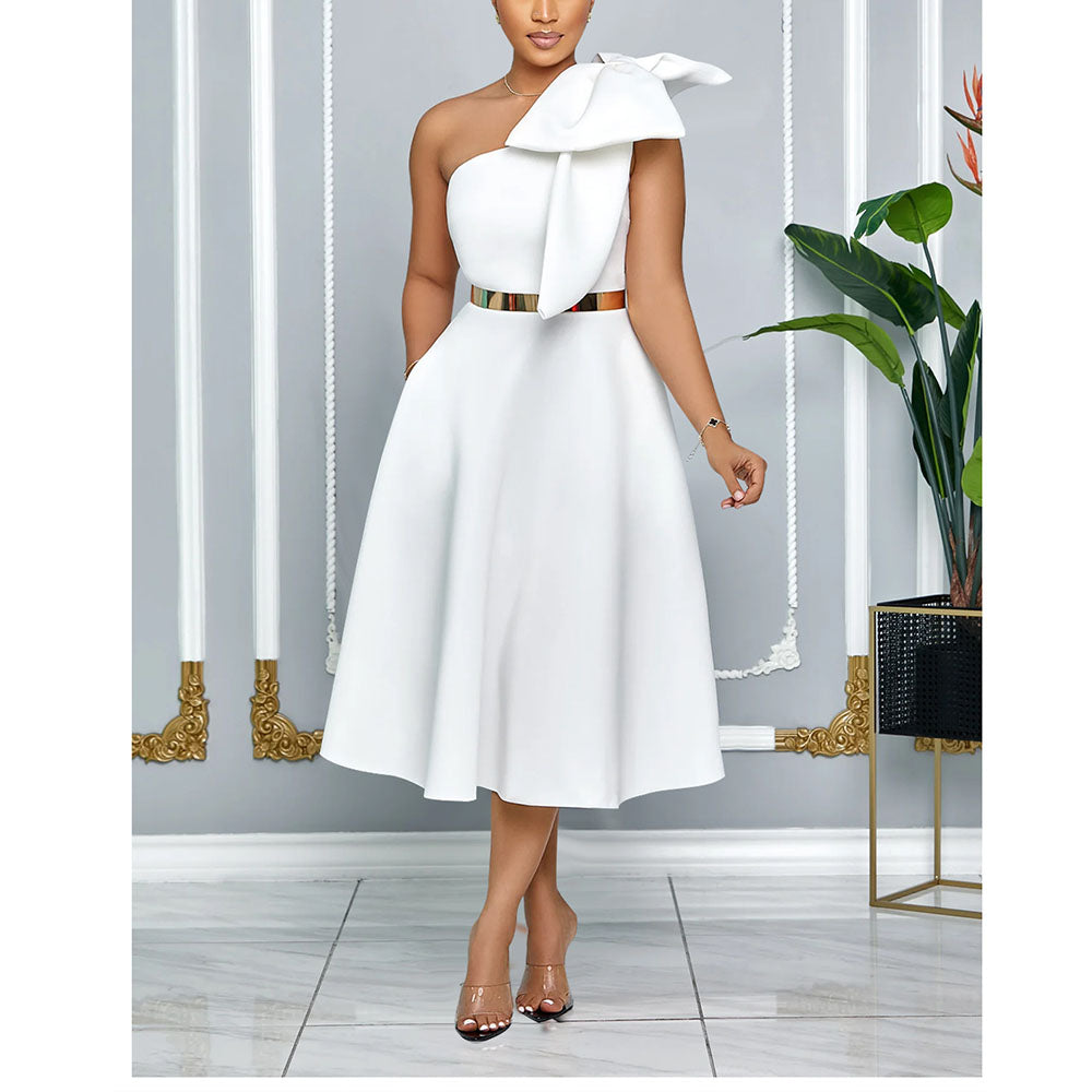 MALYBGG Fashion Women's Solid Color Sexy Evening Dress 7011LY