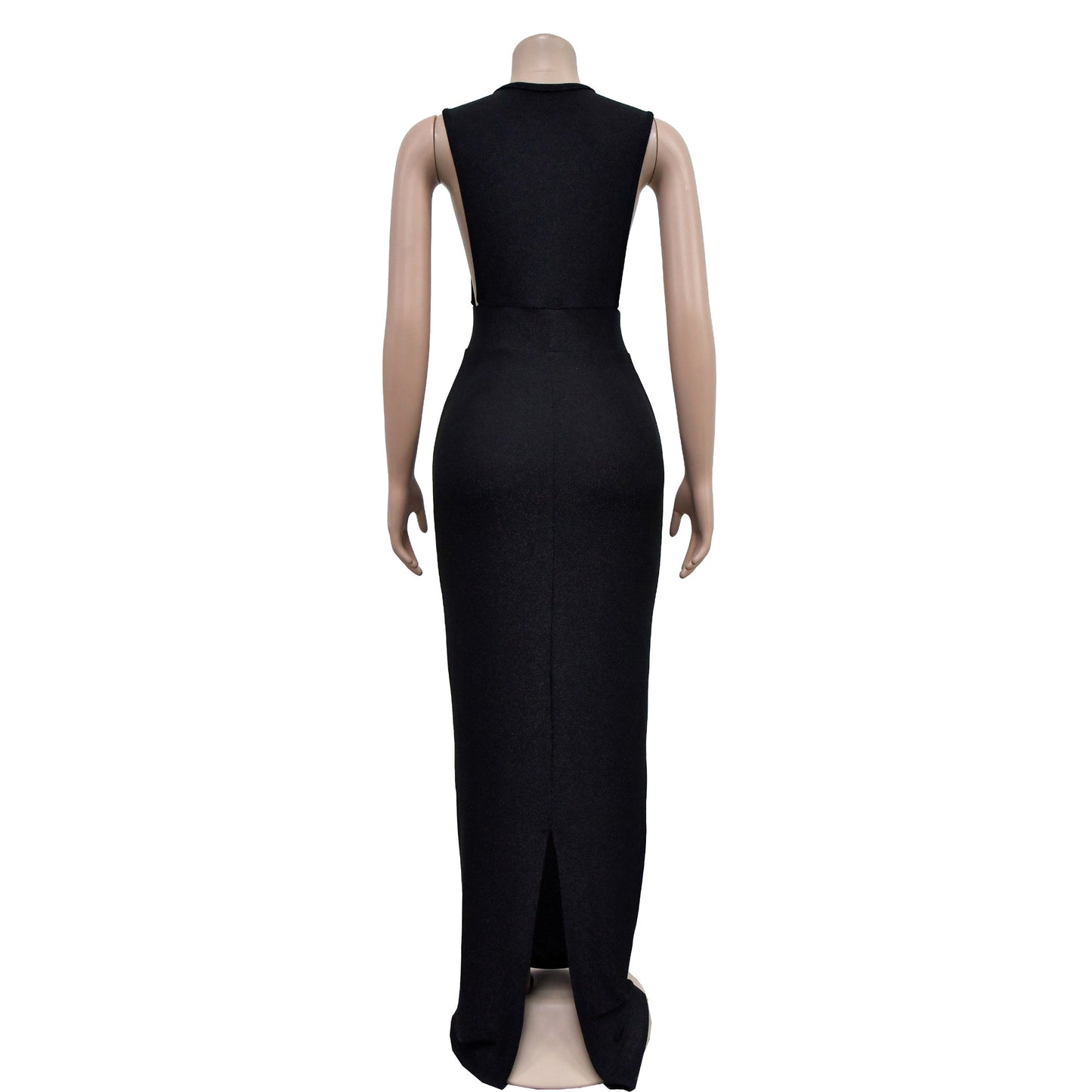 MALYBGG Round Neck Sleeveless High-Slit Maxi Dress 6791LY