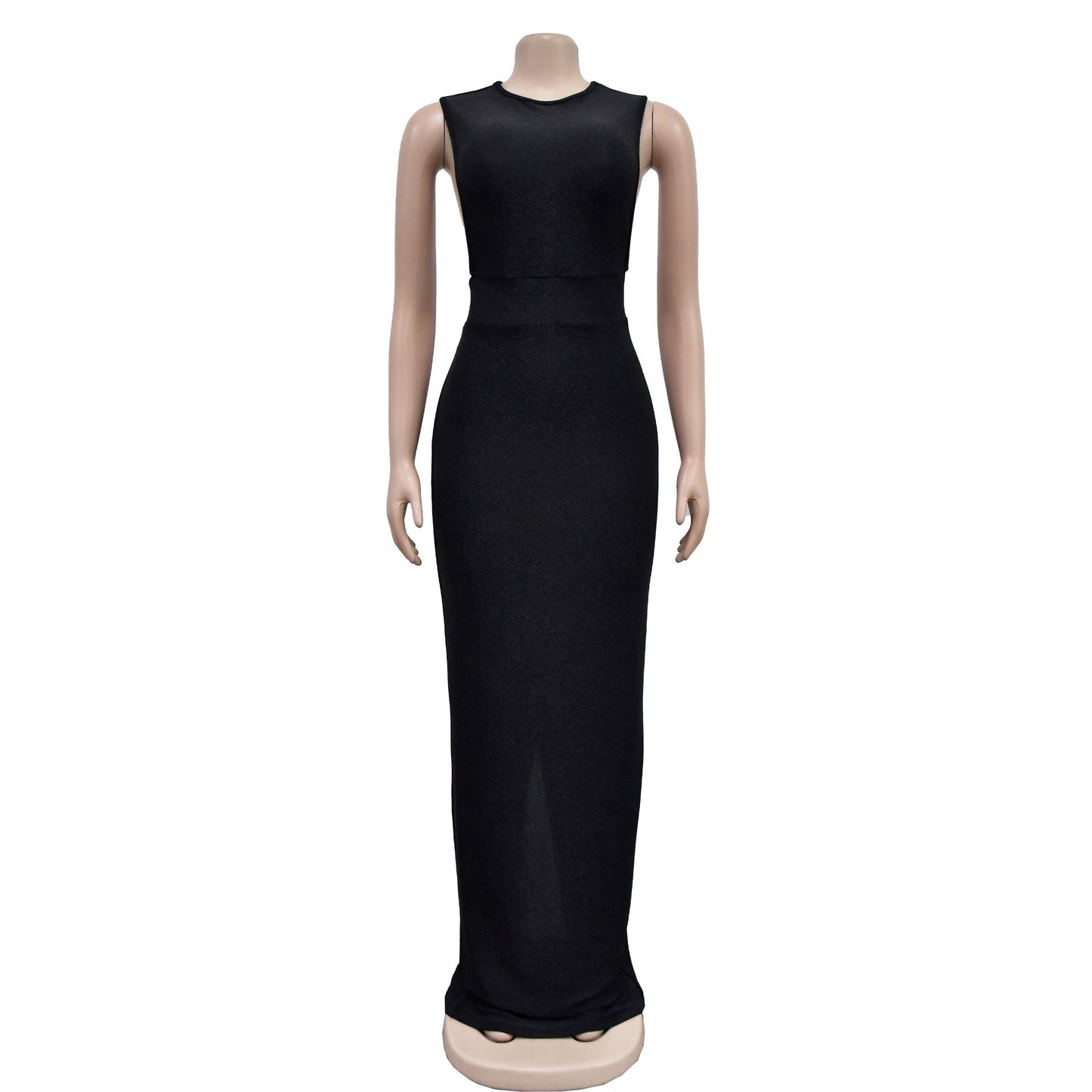 MALYBGG Round Neck Sleeveless High-Slit Maxi Dress 6791LY