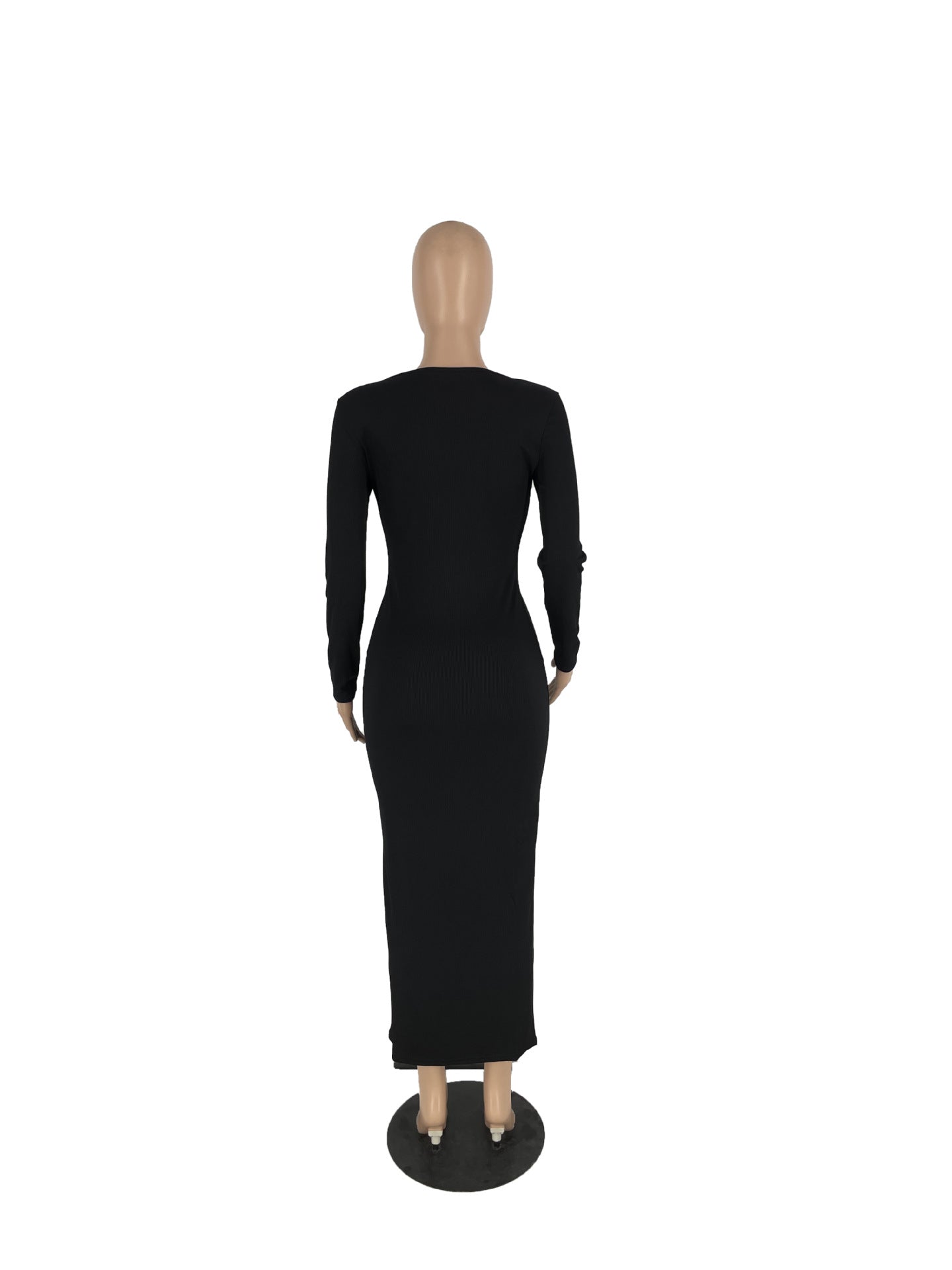 MALYBGG Stretchy Long Low-Cut Dress 5337LY