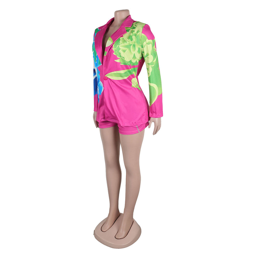 MALYBGG Sexy Suit Set with Printed Shorts 10755LY