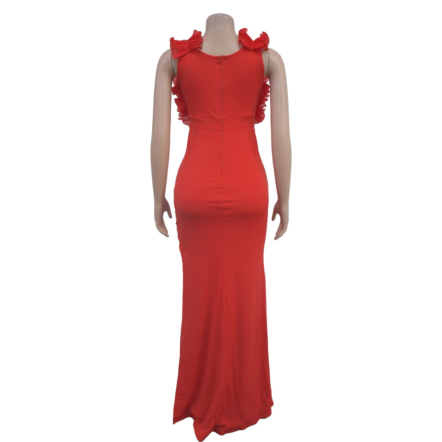 MALYBGG Floor-length Front Slit Dress with Sleeveless V-neck 7013LY