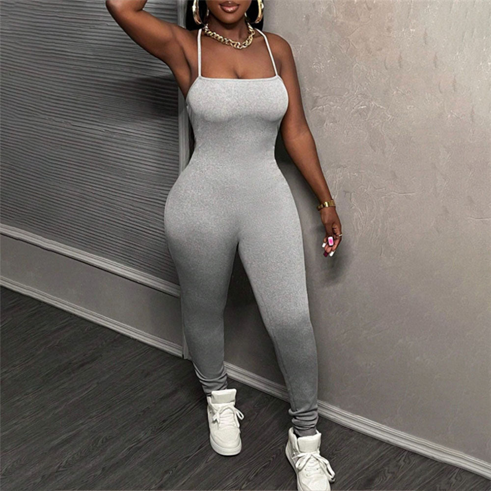 MALYBGG Sexy Backless Sports Fashion Romper