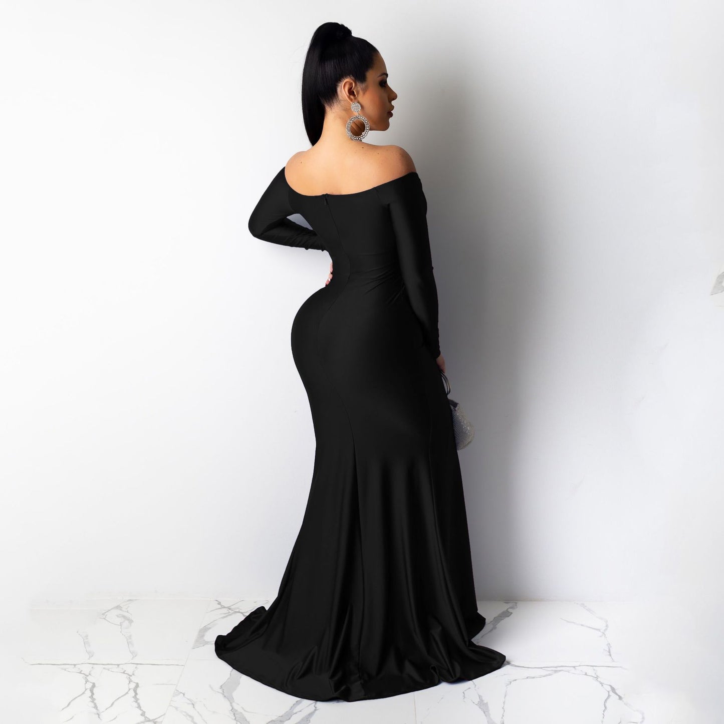 MALYBGG Thigh-high Slit Sensual V-neck Formal Gown 143LY