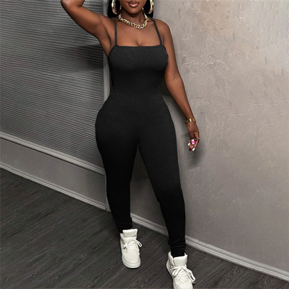 MALYBGG Sexy Backless Sports Fashion Romper