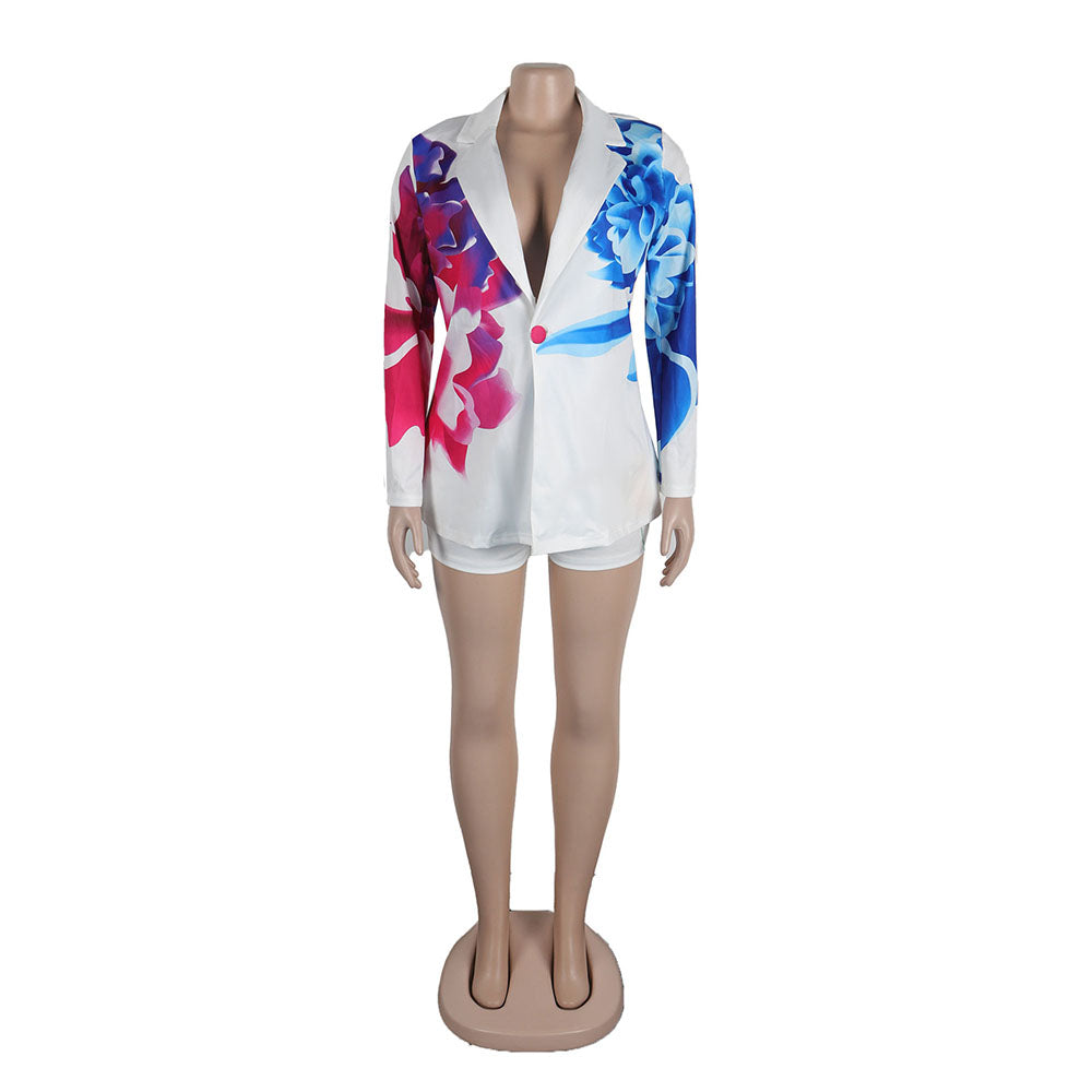 MALYBGG Sexy Suit Set with Printed Shorts 10755LY