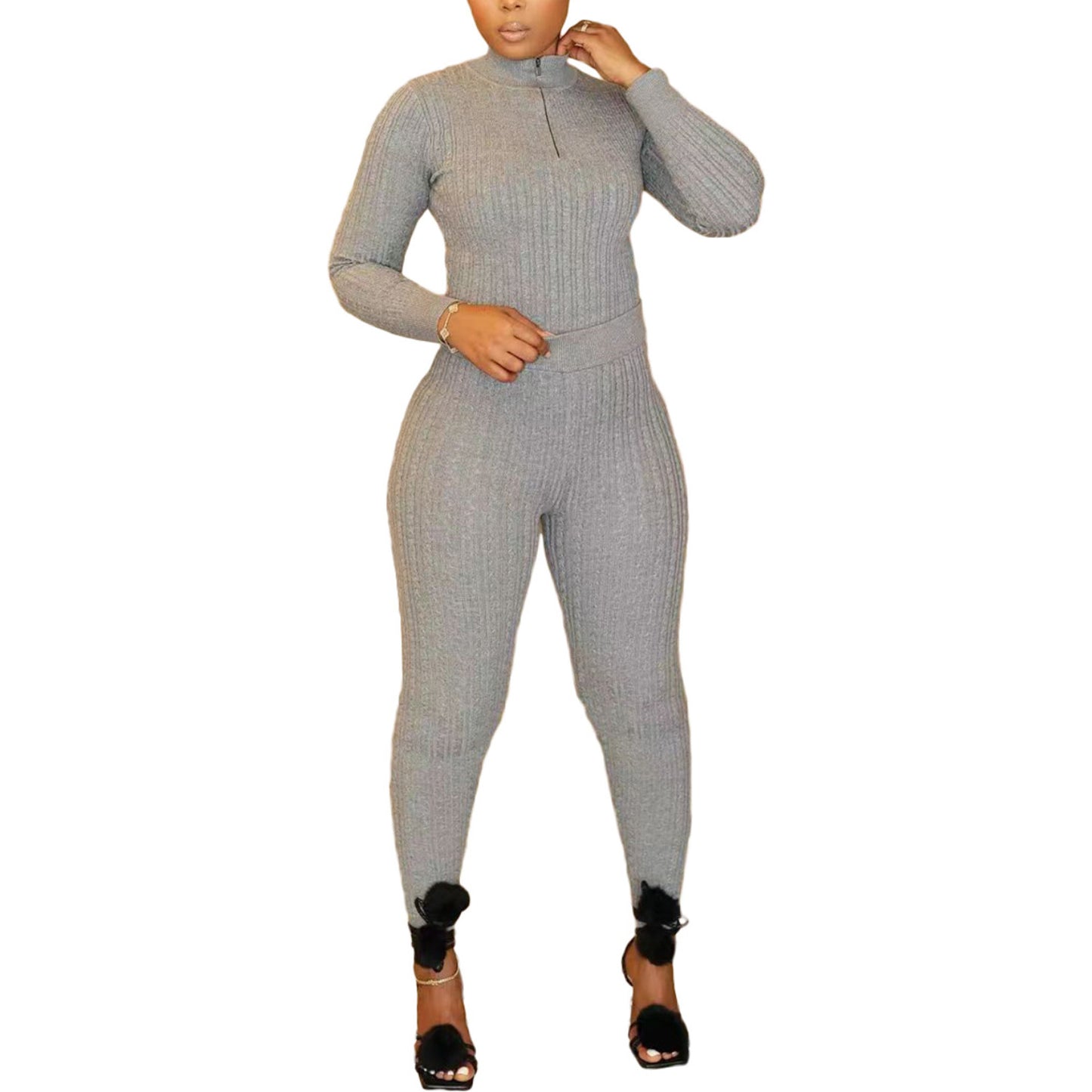 MALYBGG 2024 Fall &amp; Winter Knit Leisure Suit with Slimming Effect ZZ-27769