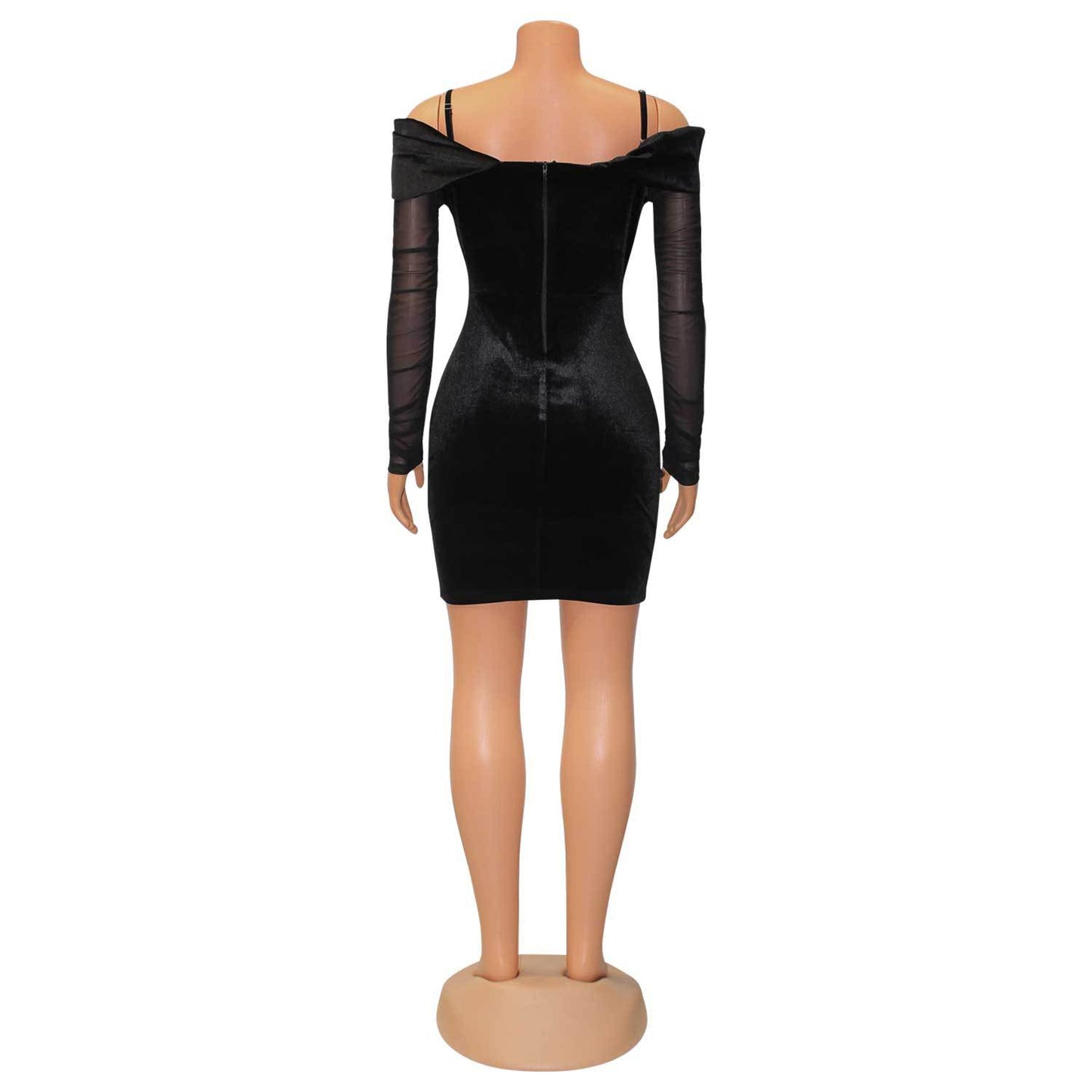 MALYBGG Long Sleeve Bodycon Mesh Dress for a Fashionable and Sensual Look 6836LY