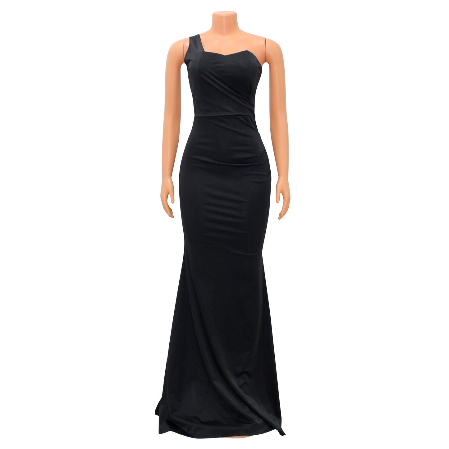 MALYBGG Stylish and Sexy One-Shoulder Floor-Length Dress for Women 6763LY