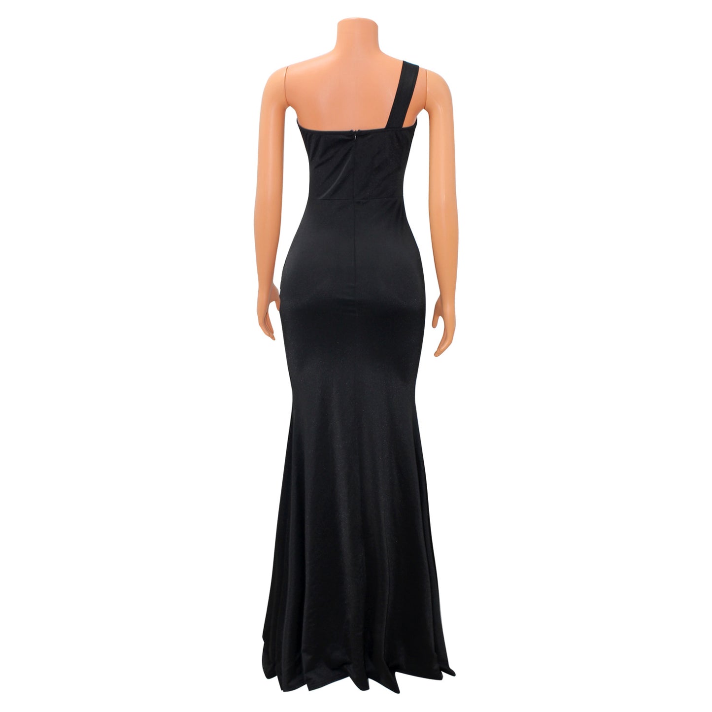 MALYBGG Stylish and Sexy One-Shoulder Floor-Length Dress for Women 6763LY